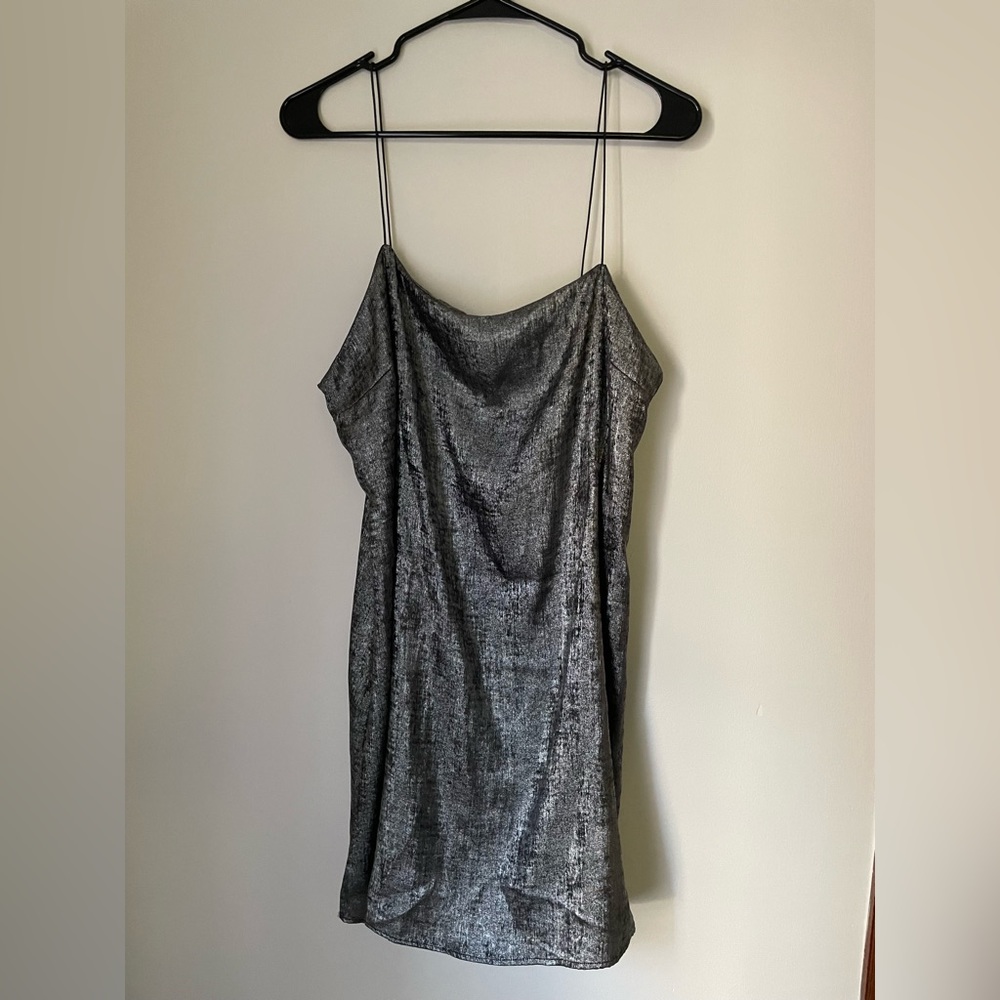 Metallic Silver Wild Fable Dress, Size XL